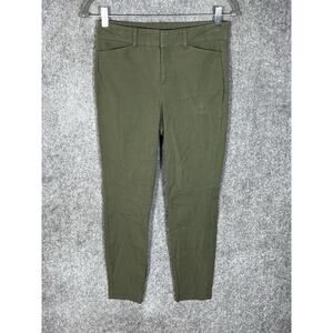 Old‎ Navy High Rise Pixie Chino Pants Womens Size 2 Green Stretch Pockets